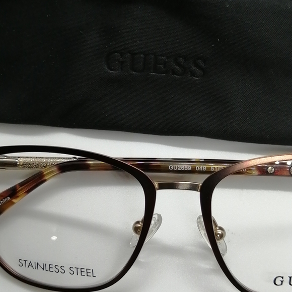 New Authentic Guess Eyeglass GU2659V Brown/Gold - Picture 4 of 8